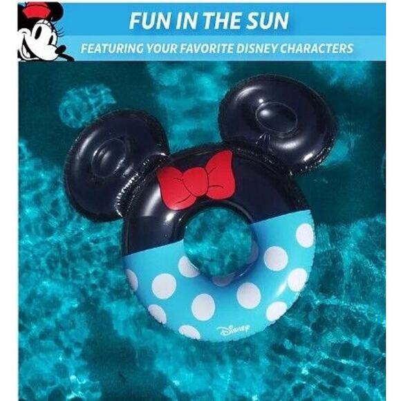 GoFloats, Huge Vinyl Minnie Mouse Pool Float, 66" x 44" x 13", 300 Lbs. Capacity - Picture 7 of 10